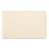 Universal Deluxe Reinforced End Tab Folders, Straight Tabs, Legal Size, 0.75" Expansion, Manila, 100/Box