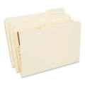 Universal Reinforced Top Tab Fastener Folders, 1 Fastener, Legal Size, Manila Exterior, 50/Box