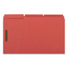 Universal Deluxe Reinforced Top Tab Fastener Folders, 2 Fasteners, Legal Size, Red Exterior, 50/Box