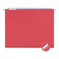 Universal Deluxe Bright Color Hanging File Folders, Letter Size, 1/5-Cut Tabs, Red, 25/Box