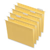 Universal Deluxe Bright Color Hanging File Folders, Letter Size, 1/5-Cut Tabs, Yellow, 25/Box