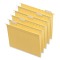 Universal Deluxe Bright Color Hanging File Folders, Letter Size, 1/5-Cut Tabs, Yellow, 25/Box