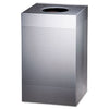 Rubbermaid Designer Line Silhouettes Receptacle, Steel, 20 gal, Silver Metallic