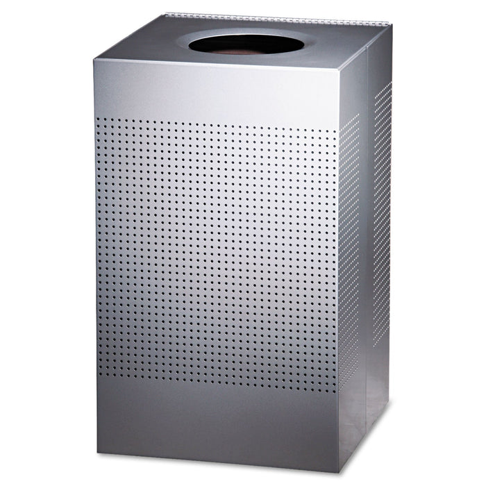 Rubbermaid Designer Line Silhouettes Receptacle, Steel, 20 gal, Silver Metallic