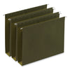 Universal Box Bottom Hanging File Folders, 2" Capacity, Letter Size, 1/5-Cut Tabs, Standard Green, 25/Box