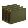 Universal Box Bottom Hanging File Folders, 3" Capacity, Legal Size, 1/5-Cut Tabs, Standard Green, 25/Box