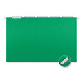 Universal Deluxe Bright Color Hanging File Folders, Legal Size, 1/5-Cut Tabs, Bright Green, 25/Box