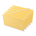 Universal Deluxe Bright Color Hanging File Folders, Legal Size, 1/5-Cut Tabs, Yellow, 25/Box