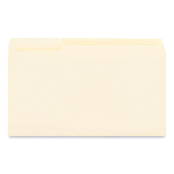 Universal Interior File Folders, 1/3-Cut Tabs: Assorted, Legal Size, 9.5-pt Manila, 100/Box