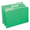 Universal Interior File Folders, 1/3-Cut Tabs: Assorted, Legal Size, 11-pt Stock, Green, 100/Box