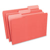 Universal Interior File Folders, 1/3-Cut Tabs: Assorted, Legal Size, 11-pt Stock, Red, 100/Box