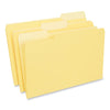 Universal Interior File Folders, 1/3-Cut Tabs: Assorted, Legal Size, 11-pt Stock, Yellow, 100/Box