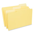 Universal Interior File Folders, 1/3-Cut Tabs: Assorted, Legal Size, 11-pt Stock, Yellow, 100/Box