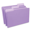 Universal Interior File Folders, 1/3-Cut Tabs: Assorted, Legal Size, 11-pt Stock, Violet, 100/Box