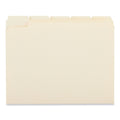 Universal Double-Ply Top Tab Manila File Folders, 1/5-Cut Tabs: Assorted, Letter Size, 0.75" Expansion, Manila, 100/Box