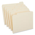 Universal Double-Ply Top Tab Manila File Folders, 1/5-Cut Tabs: Assorted, Letter Size, 0.75" Expansion, Manila, 100/Box