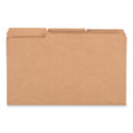 Universal Reinforced Kraft Top Tab File Folders, 1/3-Cut Tabs: Assorted, Legal Size, 0.75" Expansion, Brown, 100/Box