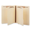 Universal Six-Section Manila End Tab Classification Folders, 2 Dividers, Letter Size, Manila, 10/Box