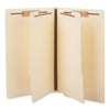 Universal Six-Section Manila End Tab Classification Folders, 2 Dividers, Legal Size, Manila, 10/Box
