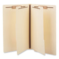 Universal Six-Section Manila End Tab Classification Folders, 2 Dividers, Legal Size, Manila, 10/Box
