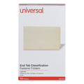 Universal Six-Section Manila End Tab Classification Folders, 2 Dividers, Legal Size, Manila, 10/Box