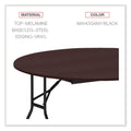 Alera Round Wood Folding Table, 59" Diameter x 29.13h, Mahogany