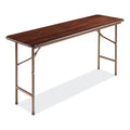 Alera Wood Folding Table, Rectangular, 59.88w x 17.75d x 29.13h, Mahogany