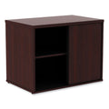 Alera Open Office Low Storage Cab Cred, 29 1/2w x 19 1/8d x 22 7/8h, Mahogany