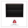Alera Open Office Low Storage Cab Cred, 29 1/2w x 19 1/8d x 22 7/8h, Mahogany