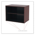 Alera Open Office Low Storage Cab Cred, 29 1/2w x 19 1/8d x 22 7/8h, Mahogany