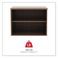 Alera Open Office Low Storage Cabinet Credenza, 29 1/2 x 19 1/8x 22 7/8, Walnut