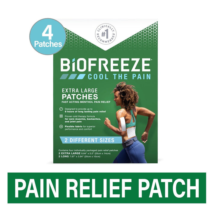 Biofreeze Menthol Pain Relief Patches Extra Large by Pasteur Pharmacy