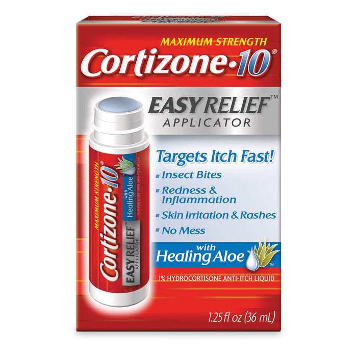 Cortizone-10 Maximun Strength Easy Relief Anti-Itch Liquid Applicator, 1.25 Fl Oz by Pasteur Pharmacy