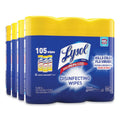 LYSOL Disinfecting Wipes, 7 x 7.25, Lemon and Lime Blossom, 35 Wipes/Canister, 3 Canisters/Pack