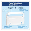 Tork Toilet Seat Cover Dispenser, 16 x 3 x 11.5, White, 12/Carton