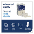 Tork PeakServe Continuous Hand Towel, 7.91 x 8.85, White, 410 Wipes/Pack, 12 Packs/Carton
