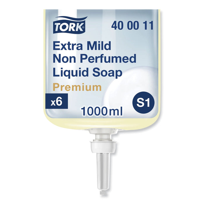 Tork Premium Extra Mild Liquid Soap, Unscented, 1 L, 6/Carton