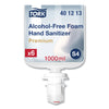 Tork Premium Alcohol-Free Foam Sanitizer, 1 L Bottle, Unscented, 6/Carton