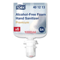Tork Premium Alcohol-Free Foam Sanitizer, 1 L Bottle, Unscented, 6/Carton