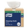 Tork Cleaning Cloth, 8.46 x 16.13, White, 100 Wipes/Box, 10 Boxes/Carton