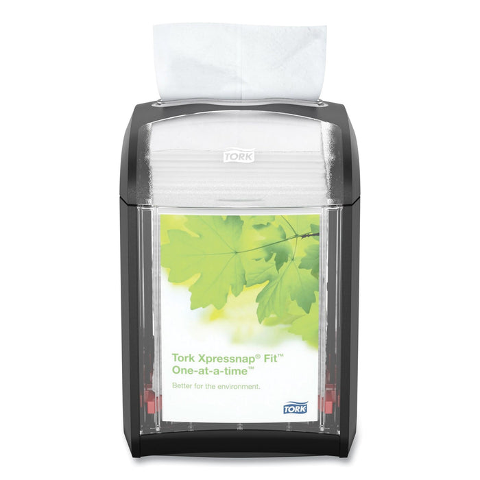 Tork Xpressnap Fit Napkin Dispenser, Tabletop, 4.4 x 5.6 x 6.7, Black