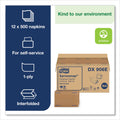 Tork Xpressnap Interfold Dispenser Napkins, 2-Ply, Bag-Pack, 13 x 8.5, Natural, 500/Pack, 12 Packs/Carton