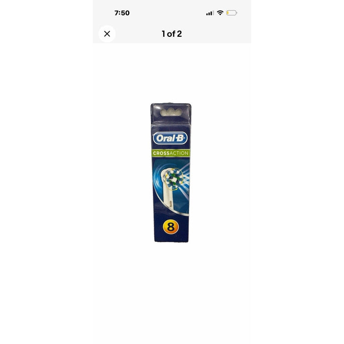 Oral-B Cross Action Electric Toothbrush Replacement Brush Heads - Pack of 8 by Price Is Right Miami