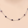 Genuine Garnet By the Yard Necklace by Fine Color Jewels
