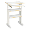 Safco Muv Stand-Up Adjustable-Height Desk, 29.5" x 22" x 35" to 49", Gray