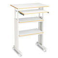 Safco Muv Stand-Up Adjustable-Height Desk, 29.5" x 22" x 35" to 49", Gray