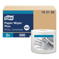 Tork Paper Wiper Plus, 9.8 x 15.2, White, 300/Roll, 2 Rolls/Carton
