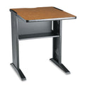 Safco Fax/Printer Stand with Reversible Top, Metal, 1 Shelf, 23.5" x 28" x 30", Medium Oak/Black