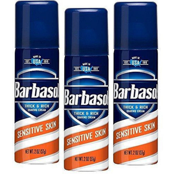 Barbasol Sensitive Skin Thick & Rich Shaving Cream For Men, Travel 2oz by Pasteur Pharmacy