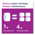 Tork Advanced Mini-Jumbo Roll Bath Tissue, Septic Safe, 2-Ply, White, 3.48" x 751 ft, 12 Rolls/Carton